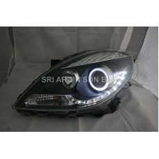 Nissan Almera 12-14 Black Projector Headlamp w Ring & LED